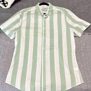 Asks stripped button down shirt size S